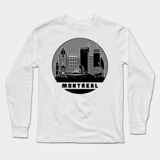 Montreal Canada Skyline Long Sleeve T-Shirt